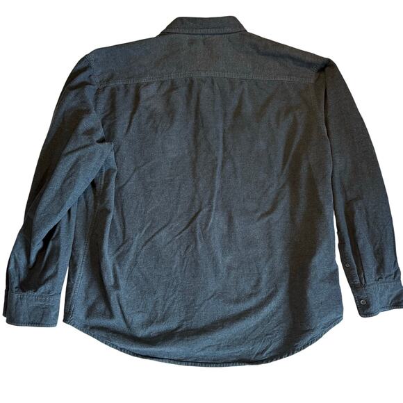 Timberland Dark Gray 100% Cotton Button Down Shirt Men’s 2XL Casual Flannel - Picture 3 of 6